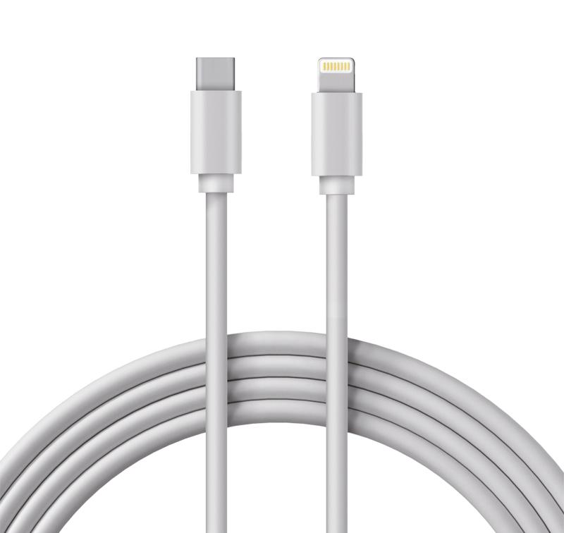 Кабель REXANT Type-C-Lightning 2 A, 1 м, белый ПВХ