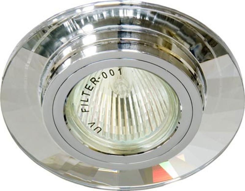 Светильник точечный встраиваемый под лампу 8160-2 MR16 50W G5.3 серебро, серебро/ Silver-Silver