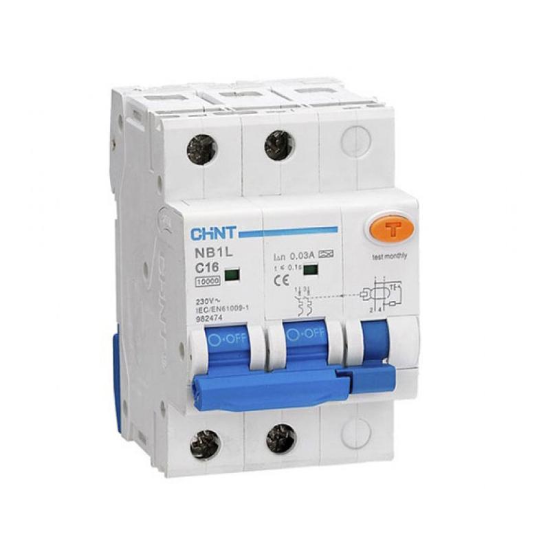 Выключатель автоматический дифференциального тока NB1L-40 2P C2 30mA тип AC 6kA (R)