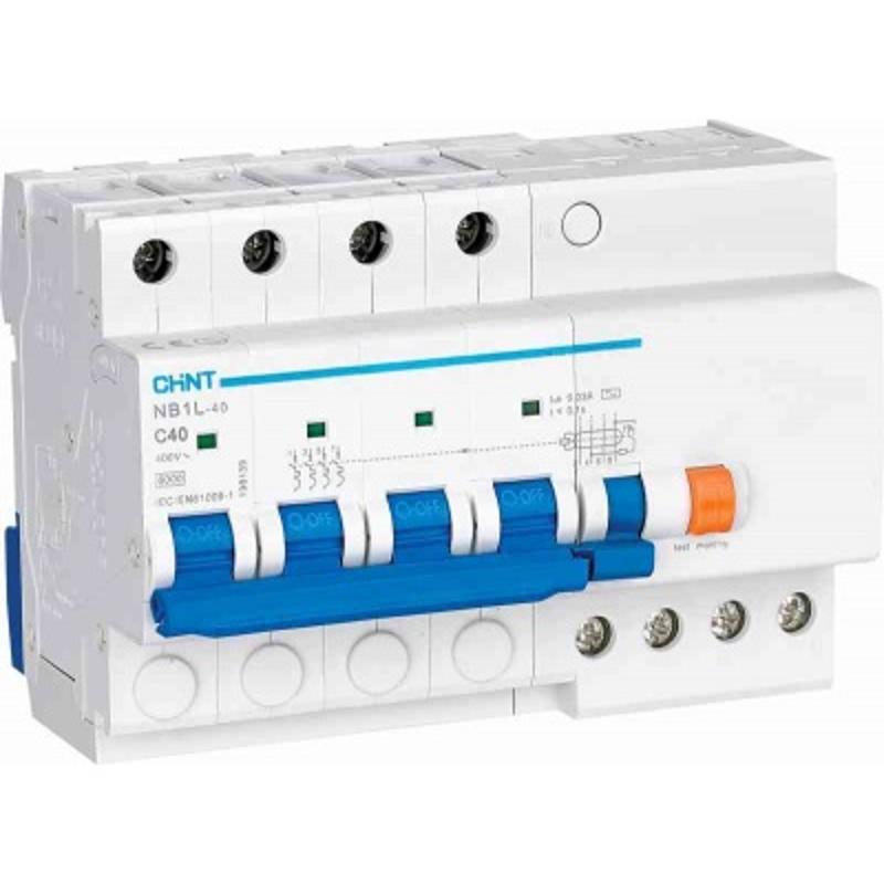 Выключатель автоматический дифференциального тока NB1L-63 4P C63 300mA тип AC 6kA (R)