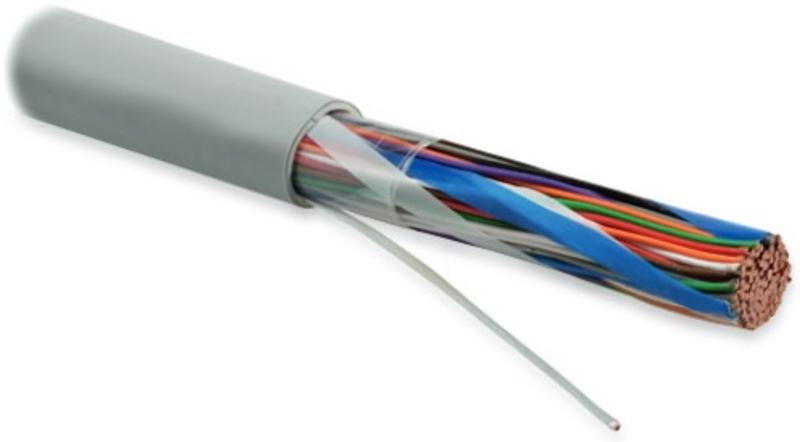 UUTP50-C3-S24-IN-PVC-GY Кабель витая пара, неэкранир. U/UTP, категория 3, 50 пар (24 AWG),одножил. (solid), PVC, серый