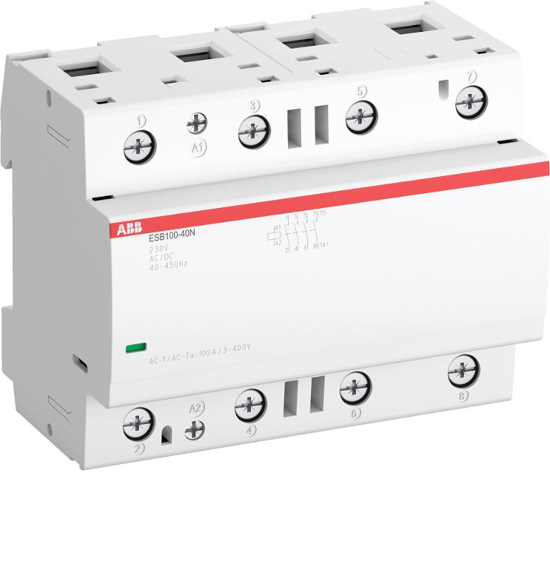 Контактор ESB100-40N-06 модульный (100А АС-1, 4НО), катушка 230В AC/DC