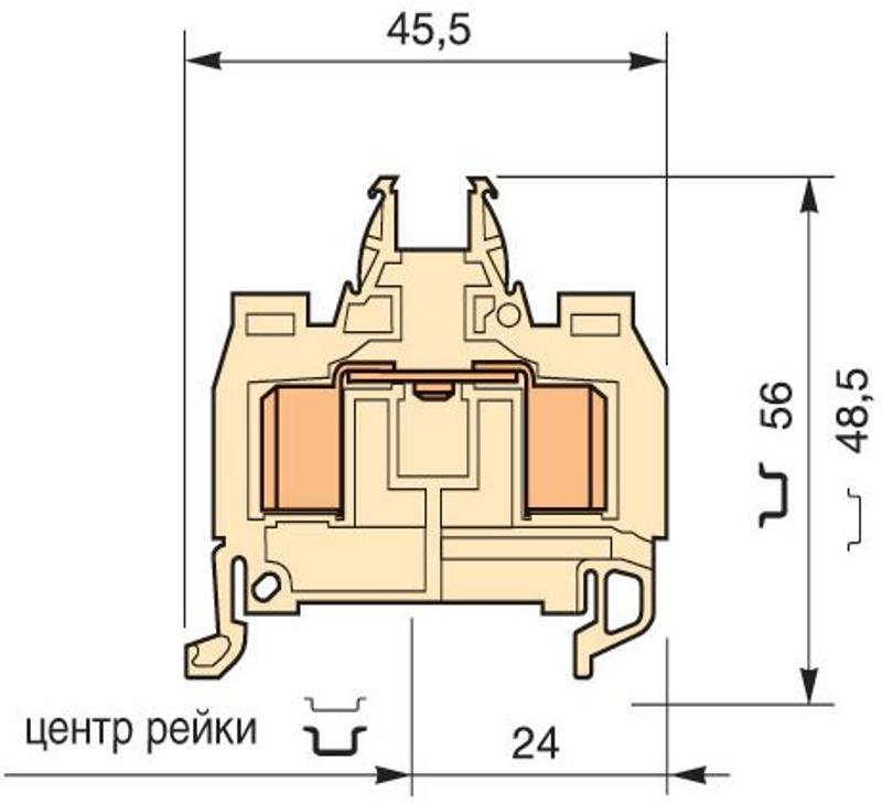 Клемма D2,5/8.ADO.NF ADO 2.5мм.кв.