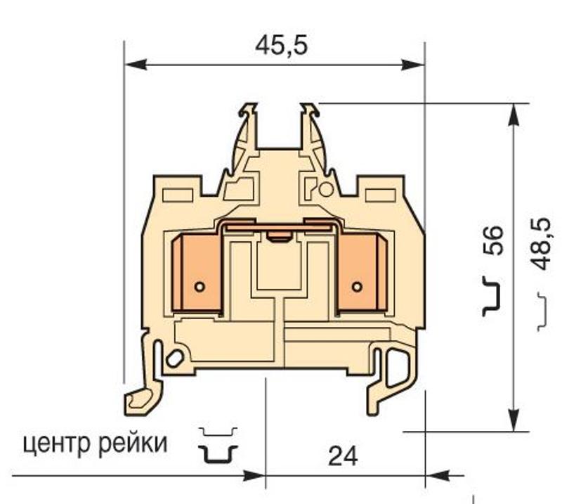 Клемма D4/8.ADO.NF ADO 4мм.кв.