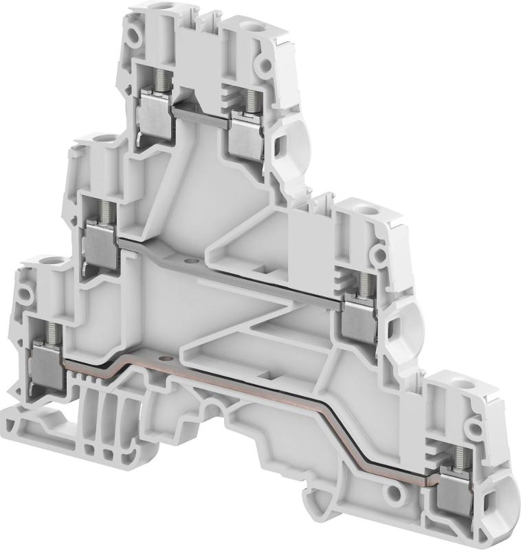 Клемма винтовая ZS4-T3 - 4 мм?, 3 уровня, 6 зажимов