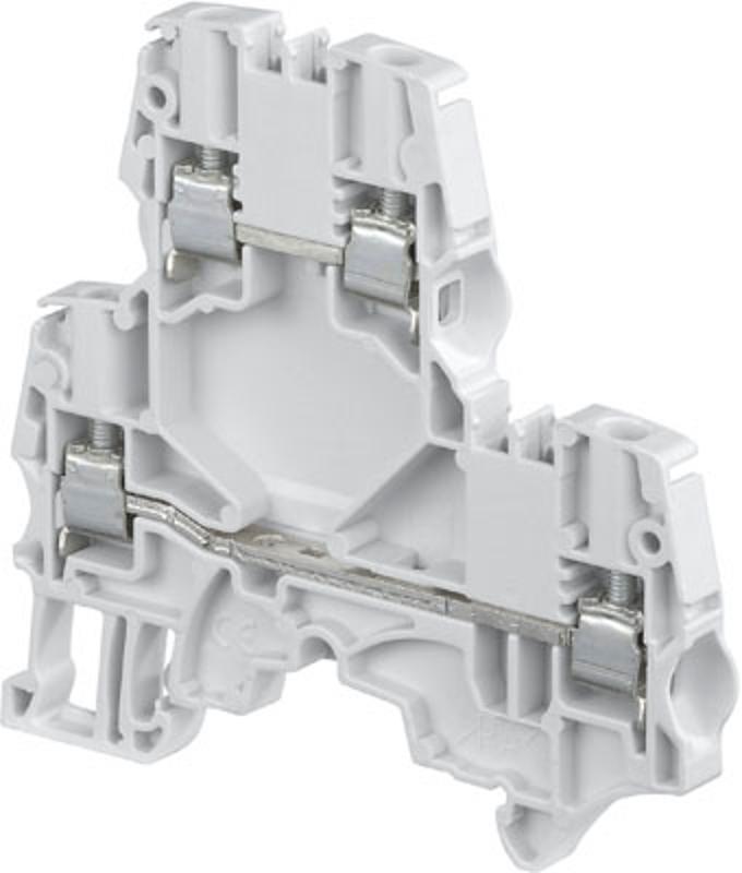Клемма ZS4-D2-OR винт 4мм.кв. оранж., 2-ур., 2 "проходные" цепи