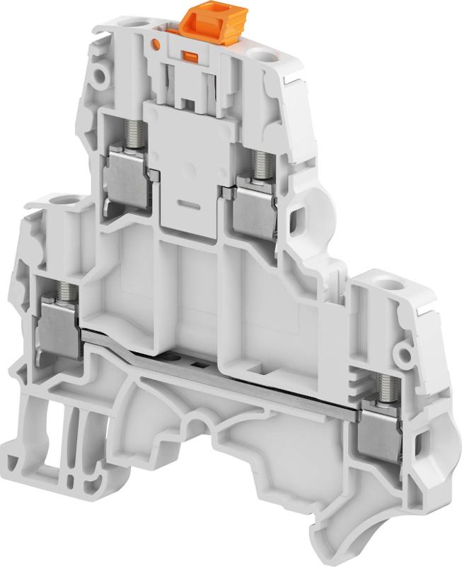 Клемма винтовая ZS4-D2-S - 4 мм?, 2 уровня, 4 зажима, ножевой разъединитель на верхнем уровне