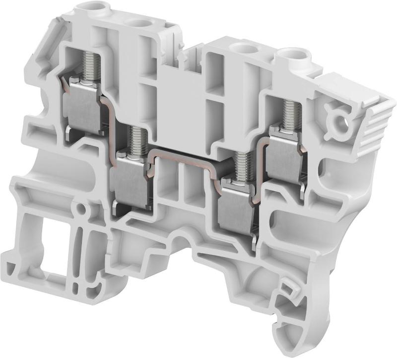 Клемма винтовая ZS6-4S-YL, желтая - 6 мм?, 4 зажима