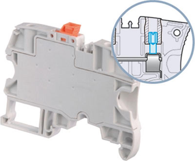 Клемма ZS4-S-T2.3-R1 винт, 4 мм. кв., 2 контакта для перемычки , совместим с профилем ZS4-SF
