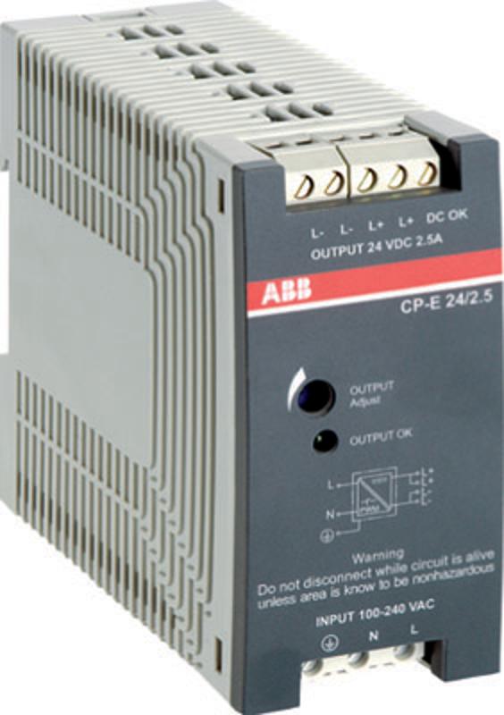 Блок питания CP-E 24/2.5 (регулир. вых. напряж) 90-265В AC / 120-370В DC, выход 24В DC /2.5A