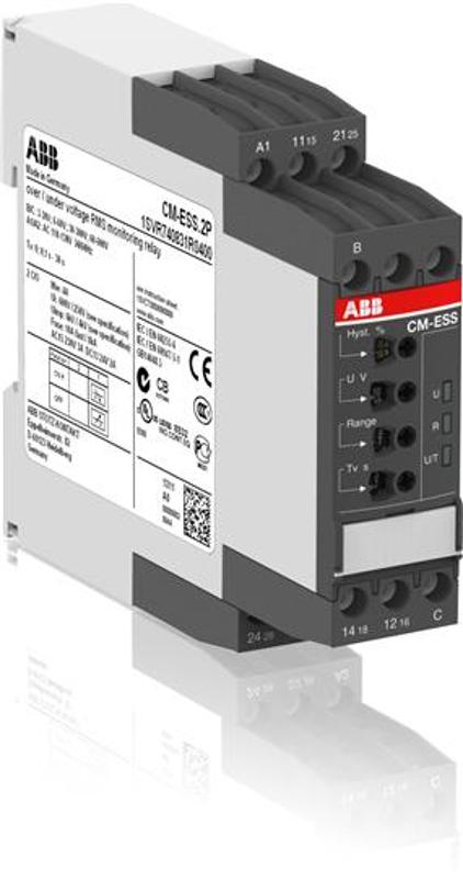 Реле контроля 1-ф.CM-ESS.2S(3-30В 6-60В 30-300В 60-600 AC/DC) 24-240В AC/DC 2ПК