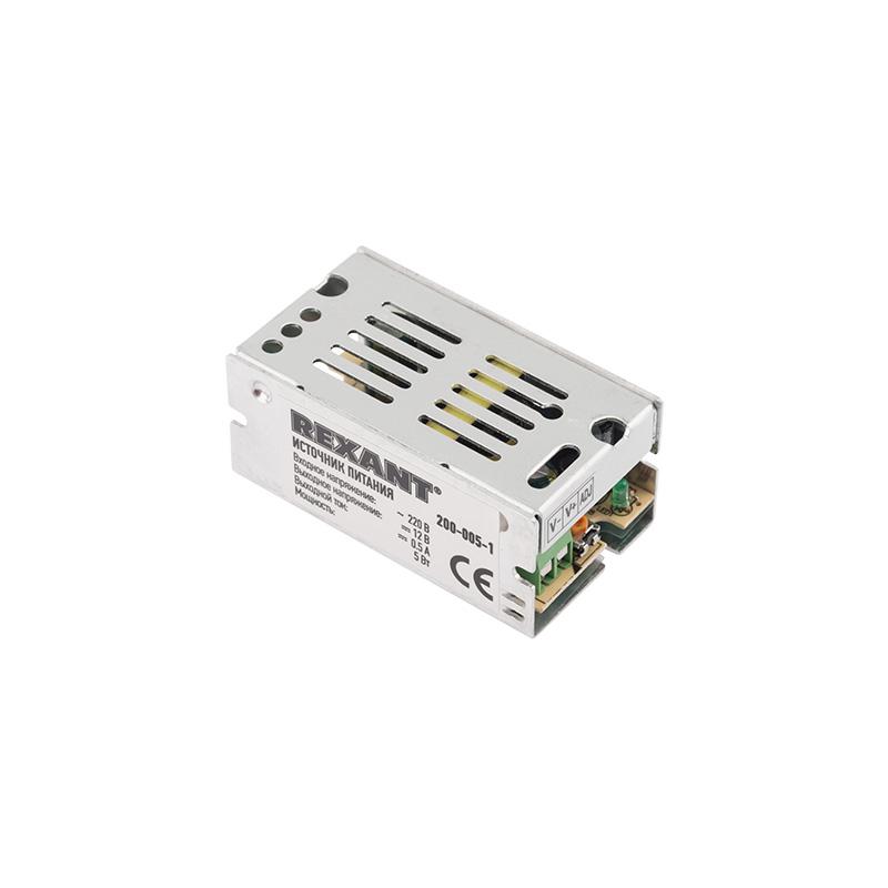 Источник питания 110-240 V AC/12 V DC 0,5 A 5 W с разъемами под винт, без влагозащиты (IP23)