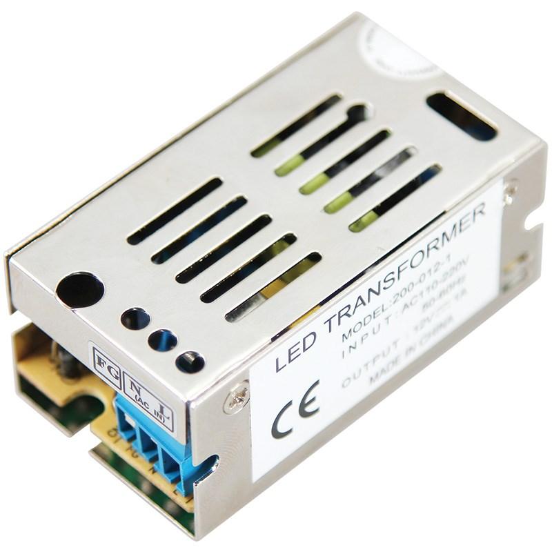 Источник питания 220V AC/12V DC, 1A, 12W с разъёмами под винт, без влагозащиты (IP23)