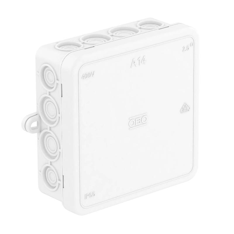 Коробка распределительная A14, 100x100x40 мм, белая (A 14 HF RW)