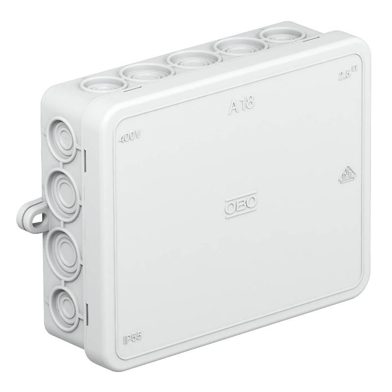 Коробка распределительная A18, 125x100x40 мм (A 18) IP55, 18 вводов