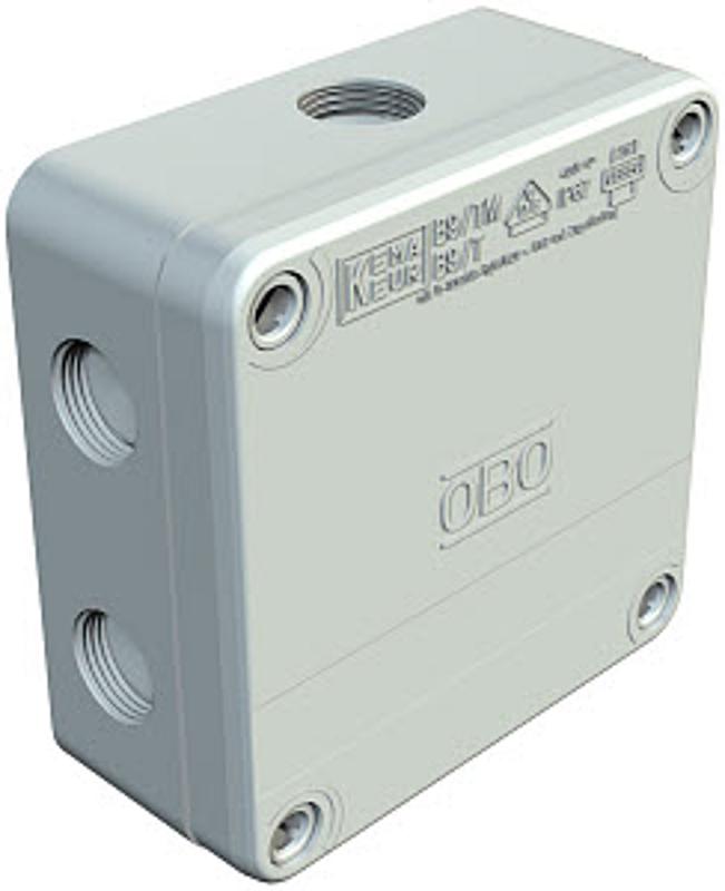 Коробка распределительная B9/T, 110x110x50 мм (Резьба M) IP67 +3 сальника (B 9 T M NL)