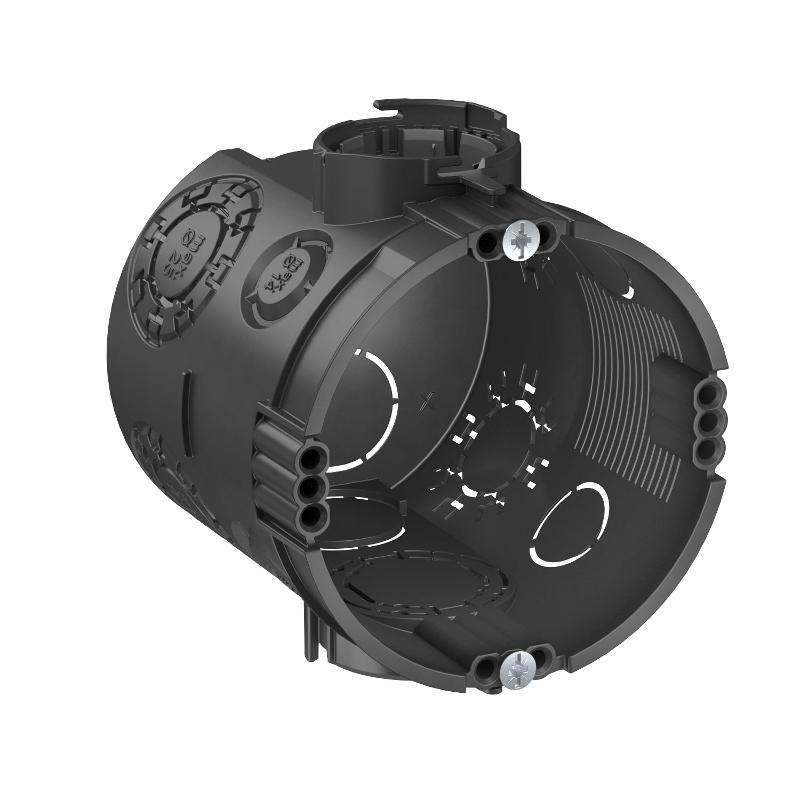 Коробка монтажная для сплошных стен 68(60)х66 мм, D60mm, H66mm, увел.глубины, без галогена, IP30, скрыт, с винт (UG 66-GS)