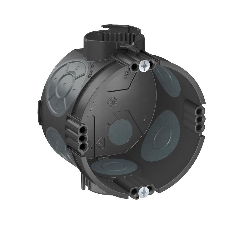 Коробка монтажная для сплошных стен 68(60)х46 мм, D60мм H46мм с воздухонепронепр мембранами,с винт и переход. (UG 46-GS-L)