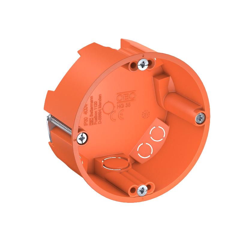 Монтажная коробка для установки в полую стену Ø68mm, H35mm, без галогена, IP30