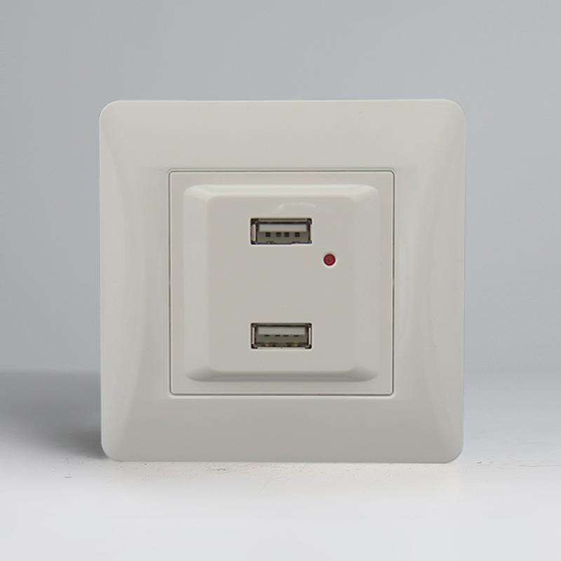 Розетка 2xUSB A, 125-250V (белый)