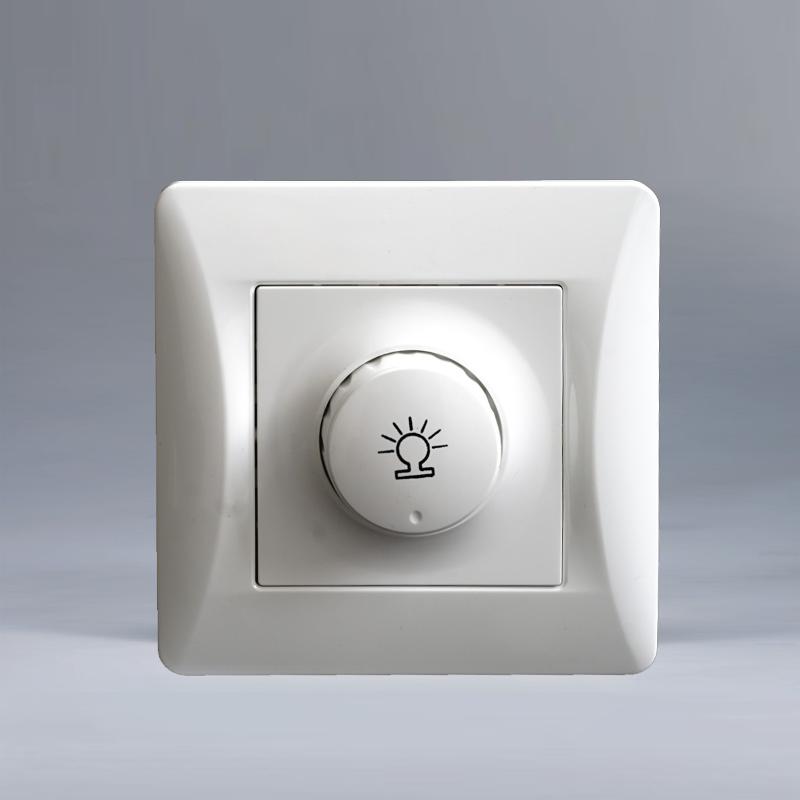 Светорегулятор поворотный (диммер), 125-250V, 500W (белый)