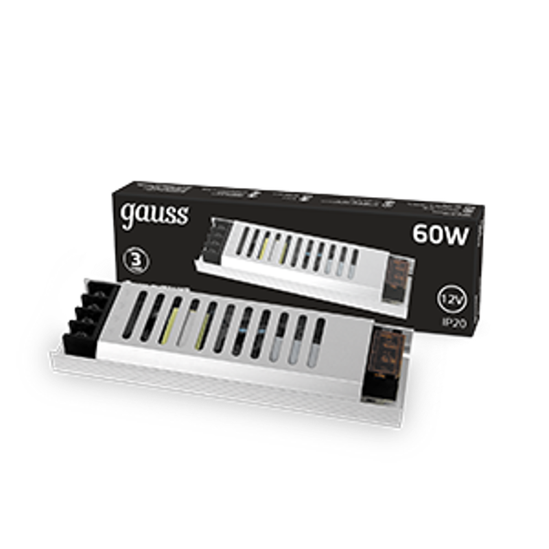 Блок питания 60W 12V IP20 ультратонкий 1/72