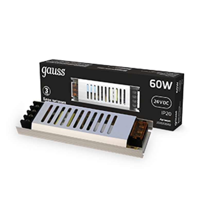 Блок питания 60W 24V IP20 ультратонкий 1/120
