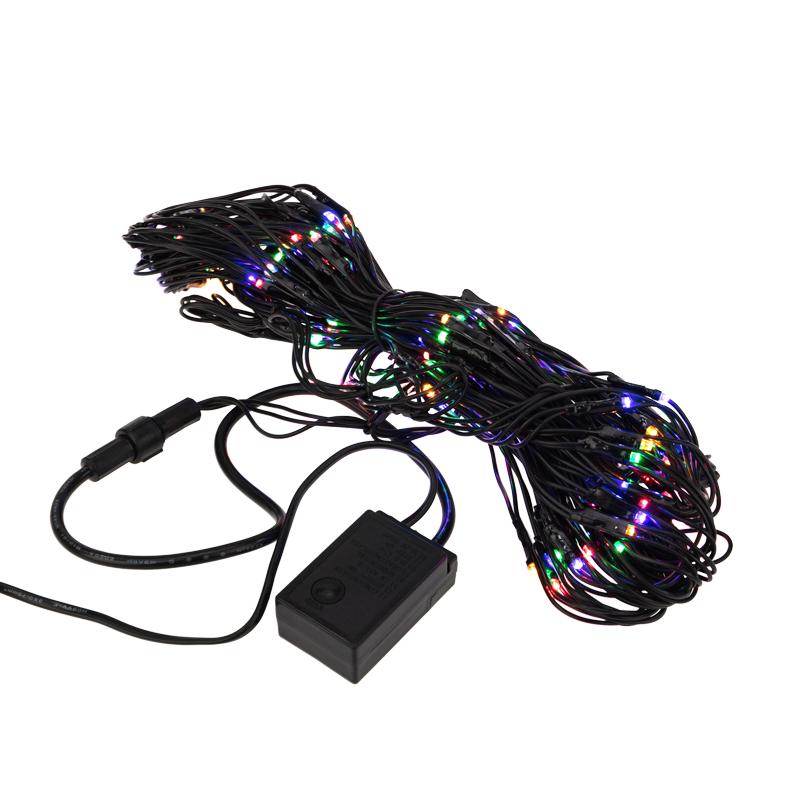 Гирлянда "Сеть" 1х1,5м, черный ПВХ, 160 LED Мультиколор