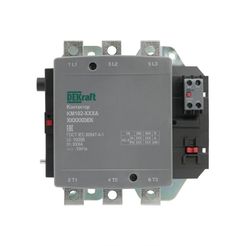 Контактор 400А 110В_АС АС3_ АС4 1НО+1НЗ КМ-102