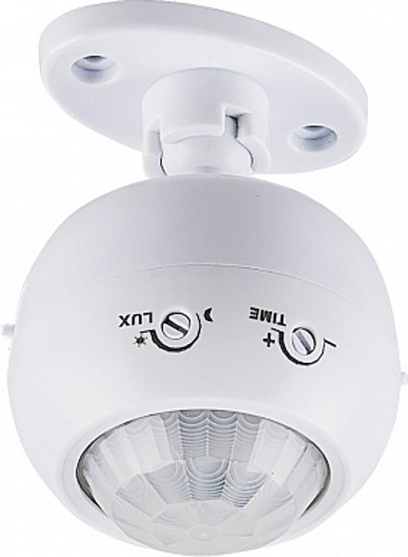 Датчик движения и освещенности SEN16 230V 1200W 8m 120°(гориз.) 360°(верт.) IP20, белый