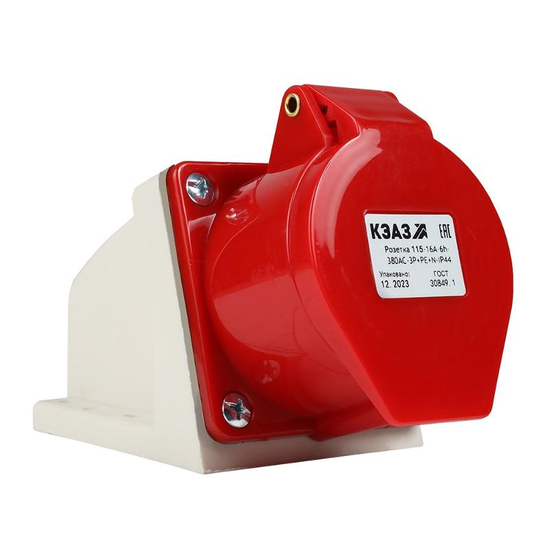 Розетка 115-16А-6h-380AC-3P+PE+N-IP44