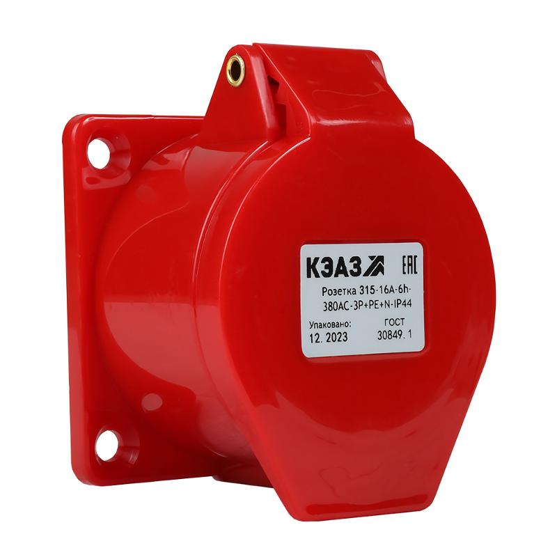 Розетка 315-16А-6h-380AC-3P+PE+N-IP44