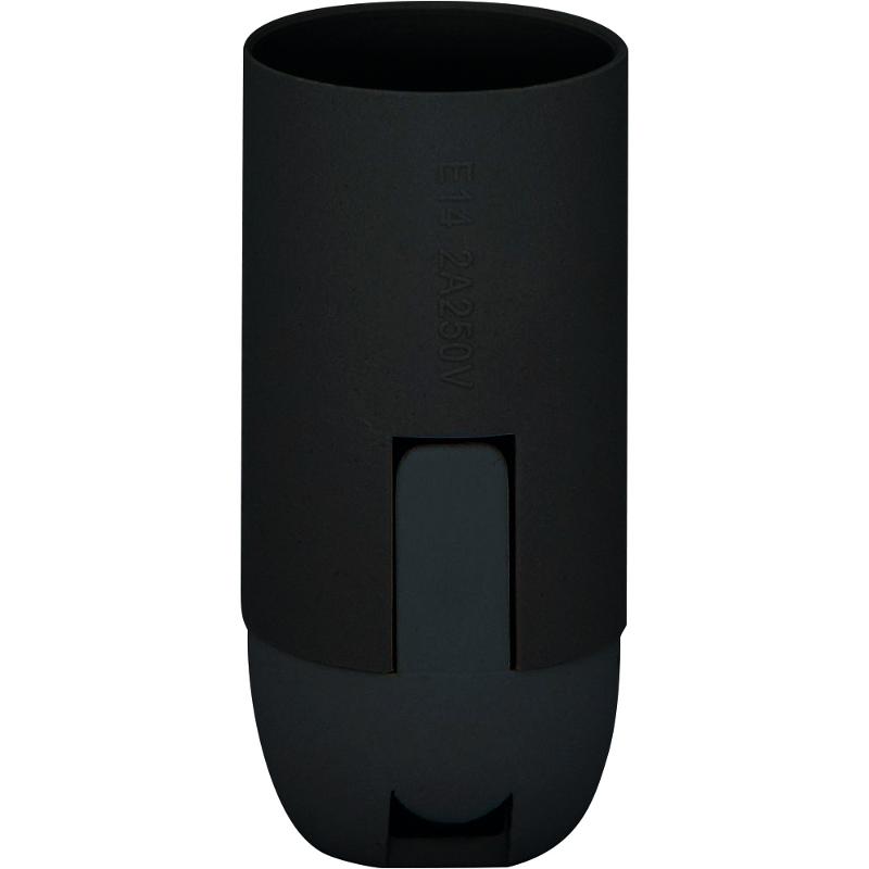 Патрон пластиковый LH111 230V E14 (26x56мм) черный