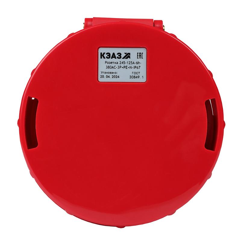 Розетка 245-125А-6h-380AC-3P+PE+N-IP67