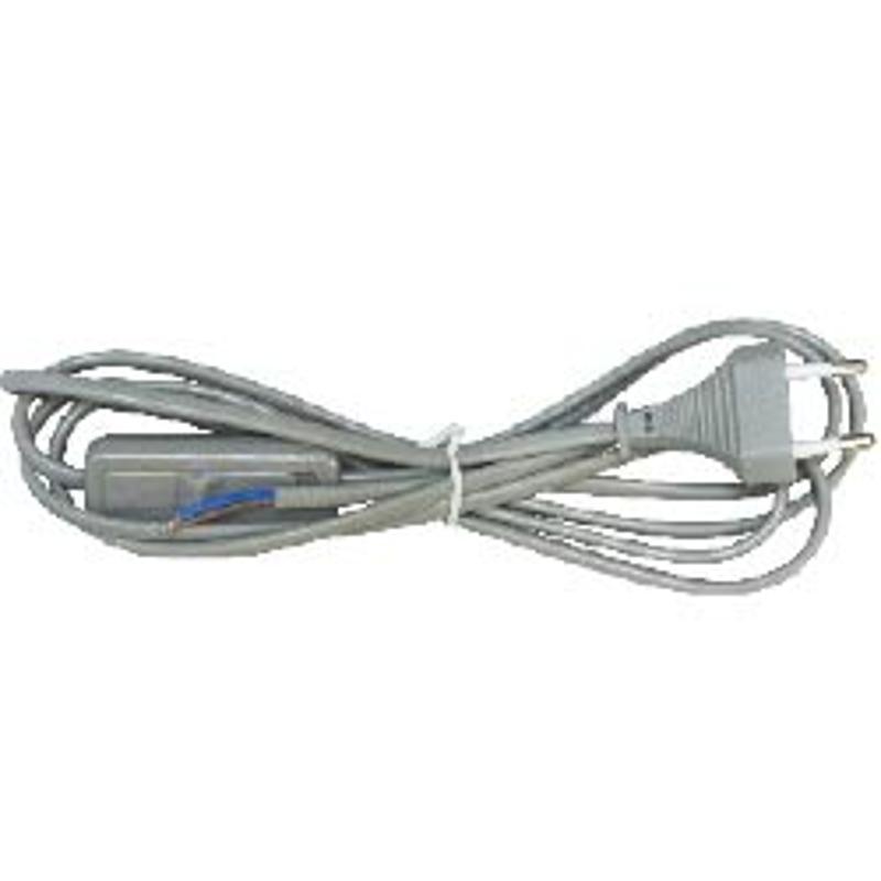 Сетевой шнур KF-HK-1 230V 1.9м (с выключателем) серый