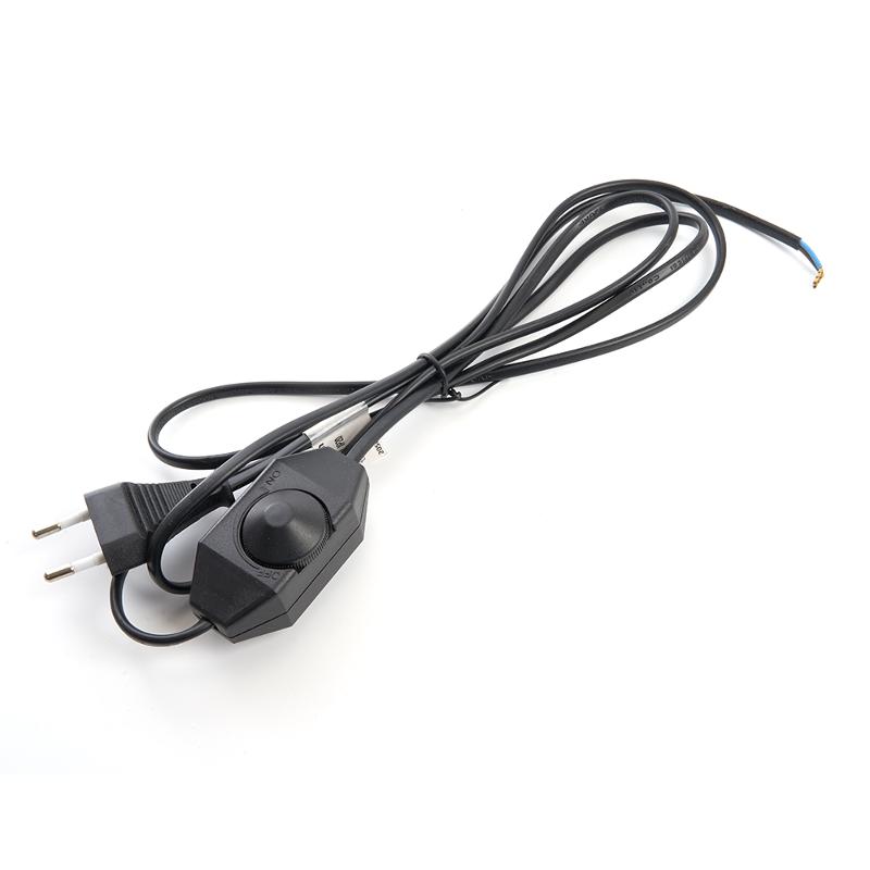 Сетевой шнур DM103-200W 230V 1,5+0,5м (с диммером) черный