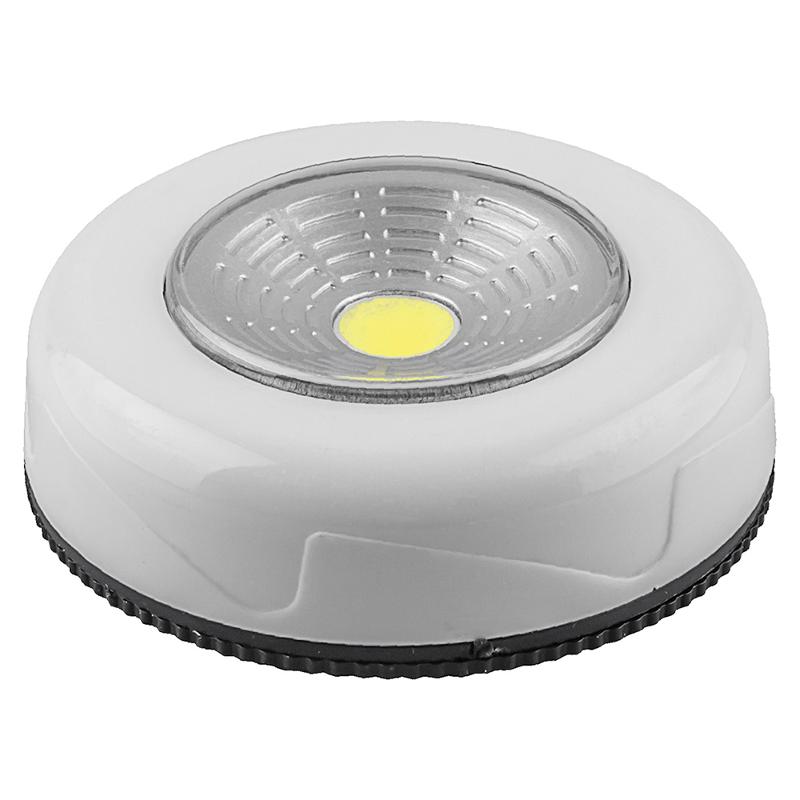 Светильник светодиодный-кнопкаFN1204 1LED 2W (1шт в блистере) 120Lm, 69*25мм, белый