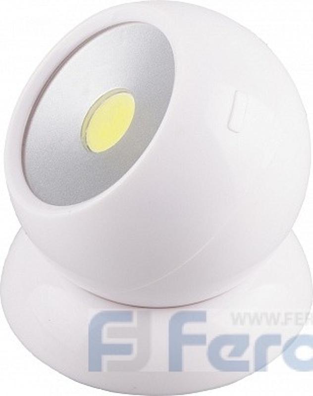 Светодиодный поворотный светильник FN1209 1LED 3W 100Lm, 75*80мм, белый