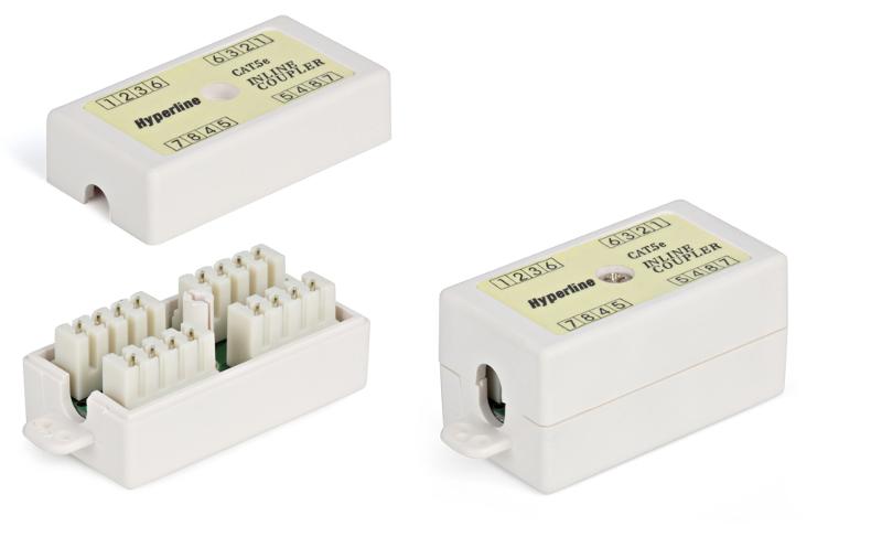 Адаптер проходной CA-IDC-C5e-WH (coupler), Dual IDC, категория 5e, 4 пары