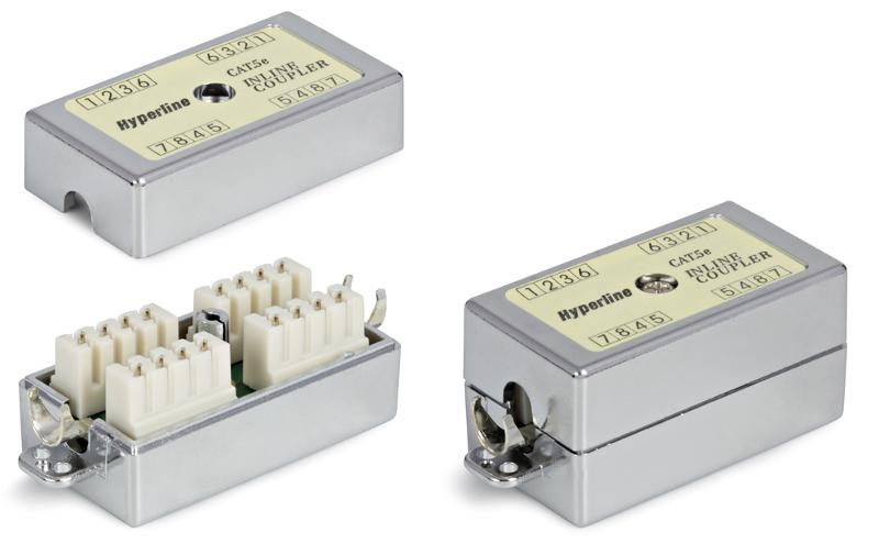 Адаптер проходной CA-IDC-C5e-SH-F-WH (coupler), Dual IDC, категория 5e, 4 пары, экранированный