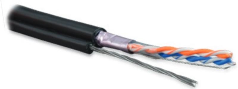 Кабель витая пара FUTP2-C5-S24-SW-OUT-PE-BK-500(500м)экр.F/UTP,к.5,2п.(24AWG),одн.,экр.-ф.,смет.тр.,вн.,PE,-40°C–+60°C,черн.