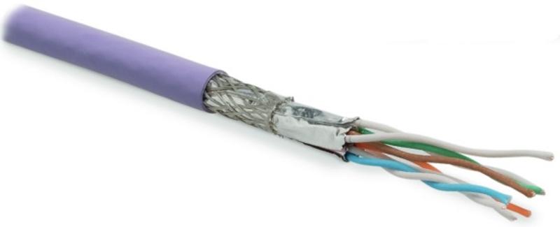 Кабель витая пара SFTP4-C7-P26-IN-LSZH-VL-500 (500м) экран.S/FTP,к7(600MHz),4п(26AWG),мног.(patch),LSZH,нг(С)-HF,фиолет.