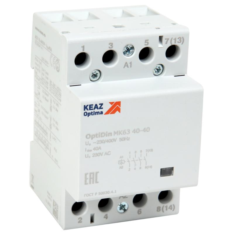Контактор модульный OptiDin МК63-6340-24AC