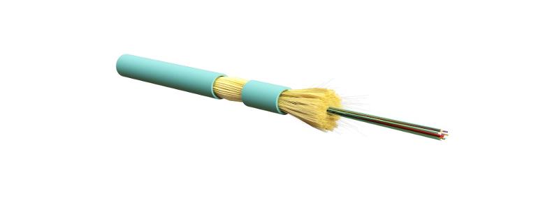 FO-MC3-IN-503-12-LSZH-AQ Кабель волоконно-оптический 50/125 (OM3) многомодовый,  MPO/MTP, 12 волокон LSZH, нг(А)-HF, 3.0 мм, аква