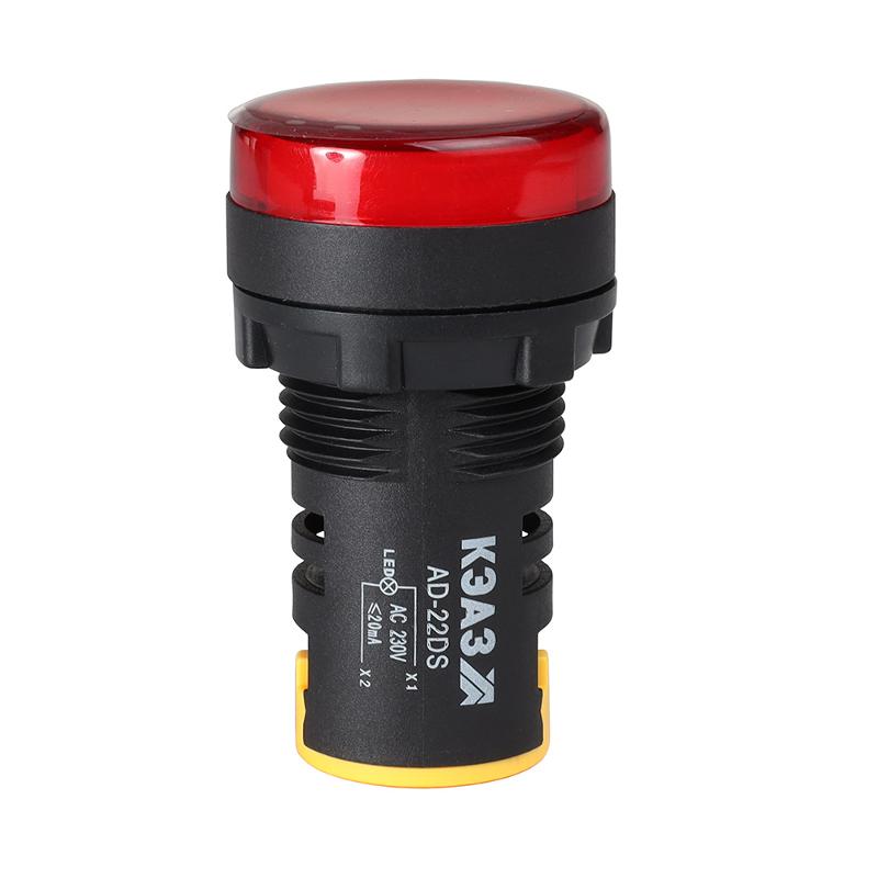 Лампа AD22DS(LED) матрица D22мм красный 230В