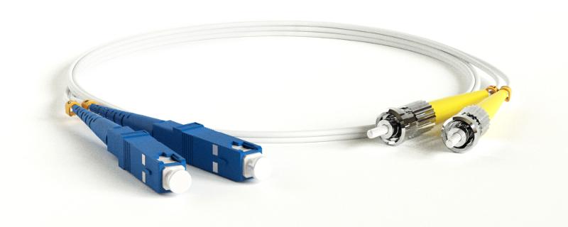 Патч-корд FC-D2-9A1-SC/UR-ST/UR-H-2M-LSZH-WH волоконно-оптический (шнур) SM 9/125 (G657), ST/UPC-SC/UPC, 2.0 мм, duplex, LSZH, 2м
