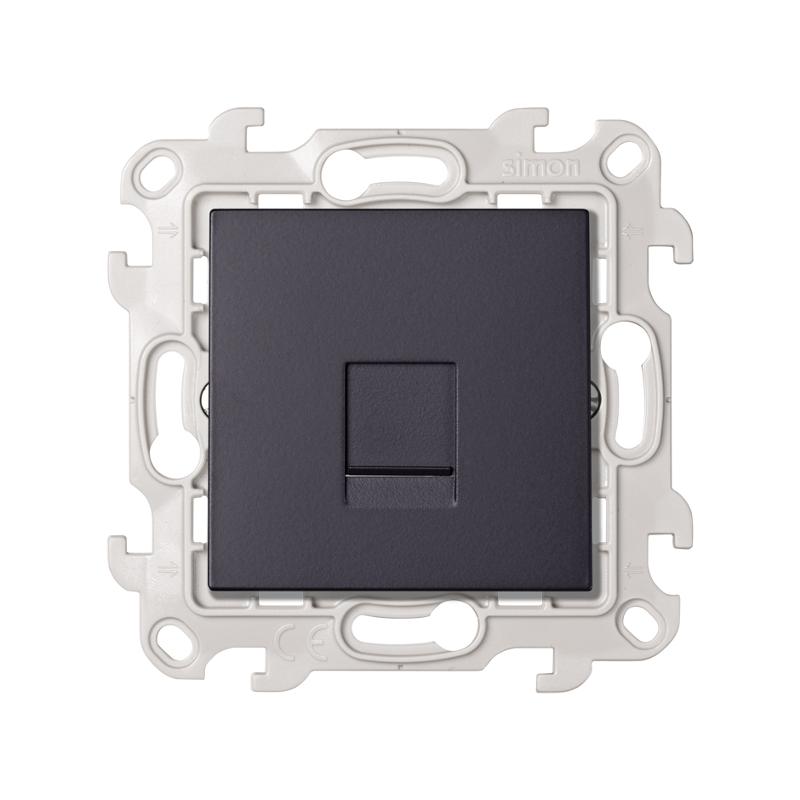 Розетка информационная RJ45 Cat.6 UTP, цвет графит, Simon 24 Harmonie