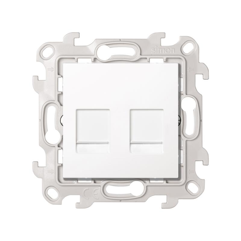 Розетка информационная белый 2xRJ45 Cat.6 UTP Simon 24 Harmonie