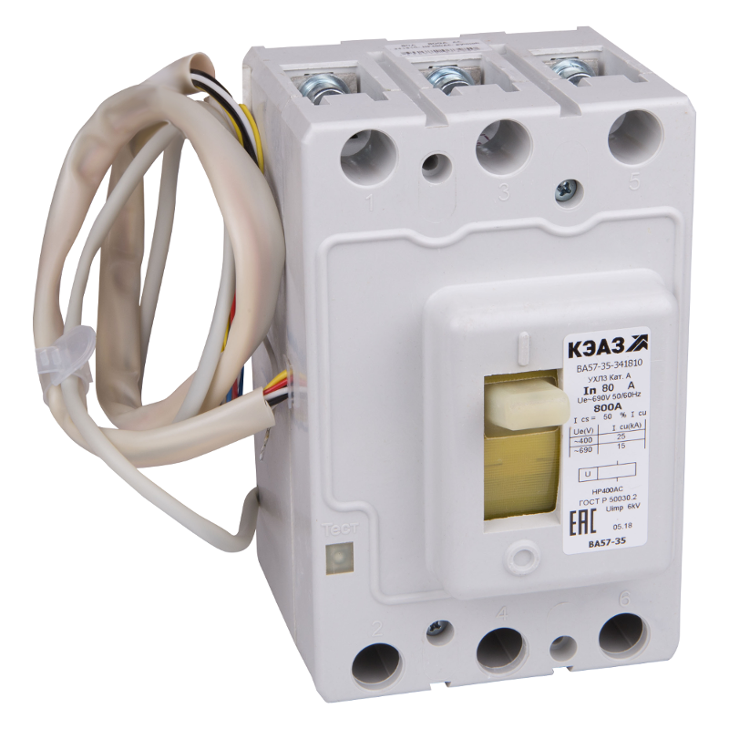 Выключатель автоматический ВА57-35-341110-20А-80-690AC-УХЛ3