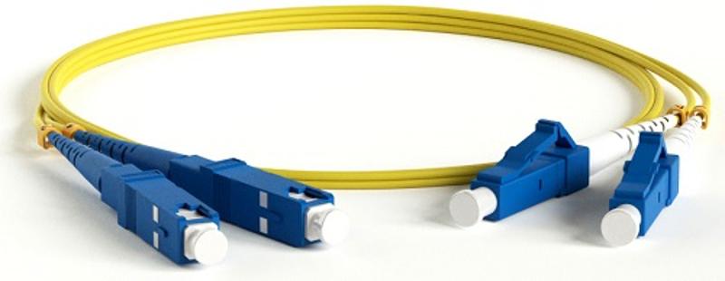 Патч-корд FC-S2-9-LC/UR-SC/AR-H-2M-LSZH-YL волоконно-оптический (шнур) SM 9/125 (OS2), LC/UPC-SC/APC, 2.0 мм, simplex, LSZH, 2 м